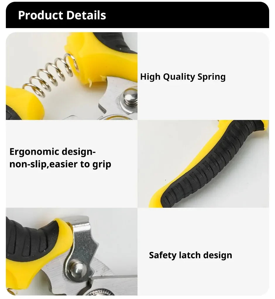 Professional Garden Pruning Shears - Sharp Branch Trimmer for Plants & Flowers