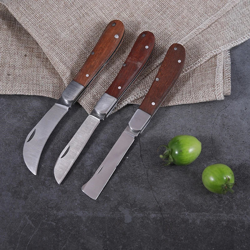 Foldable Grafting Knife – Stainless Steel Pruning Tool for Bonsai & Plants
