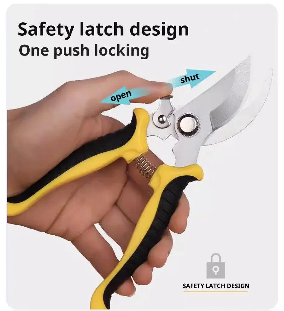 Professional Garden Pruning Shears - Sharp Branch Trimmer for Plants & Flowers