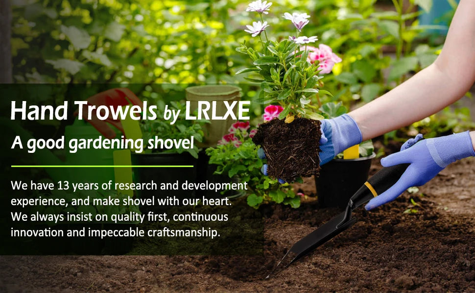 Professional Garden Shovel - Steel Blade & Rubber Handle