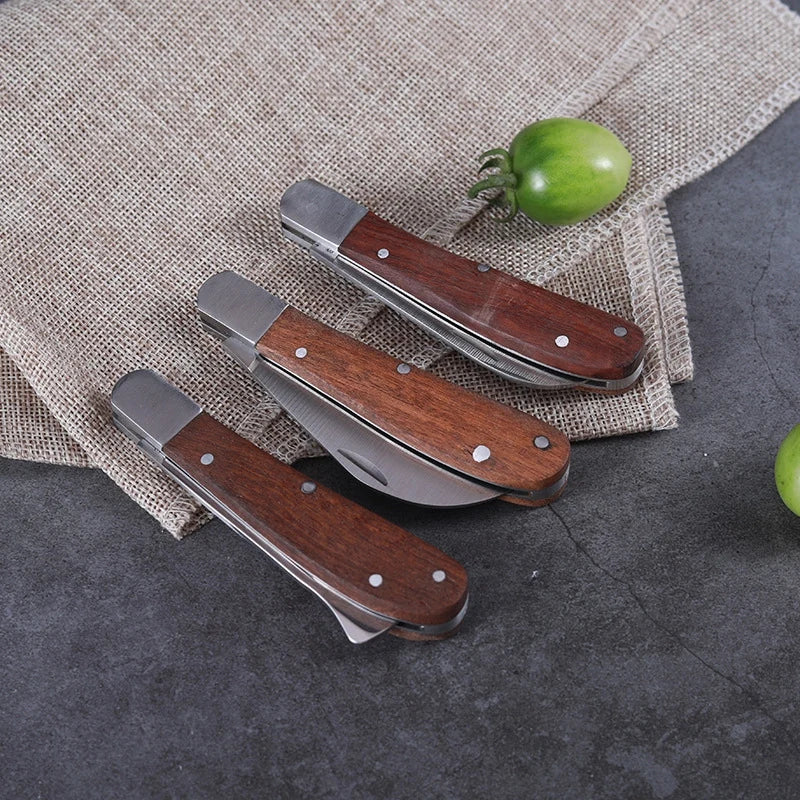 Foldable Grafting Knife – Stainless Steel Pruning Tool for Bonsai & Plants