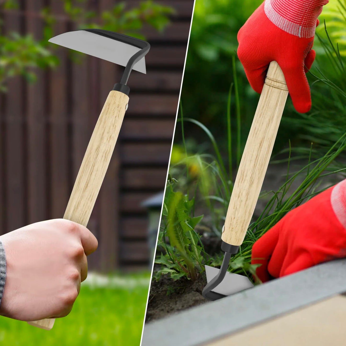 Japanese Weeding Sickle - Composite Steel Blade with Wooden Handle