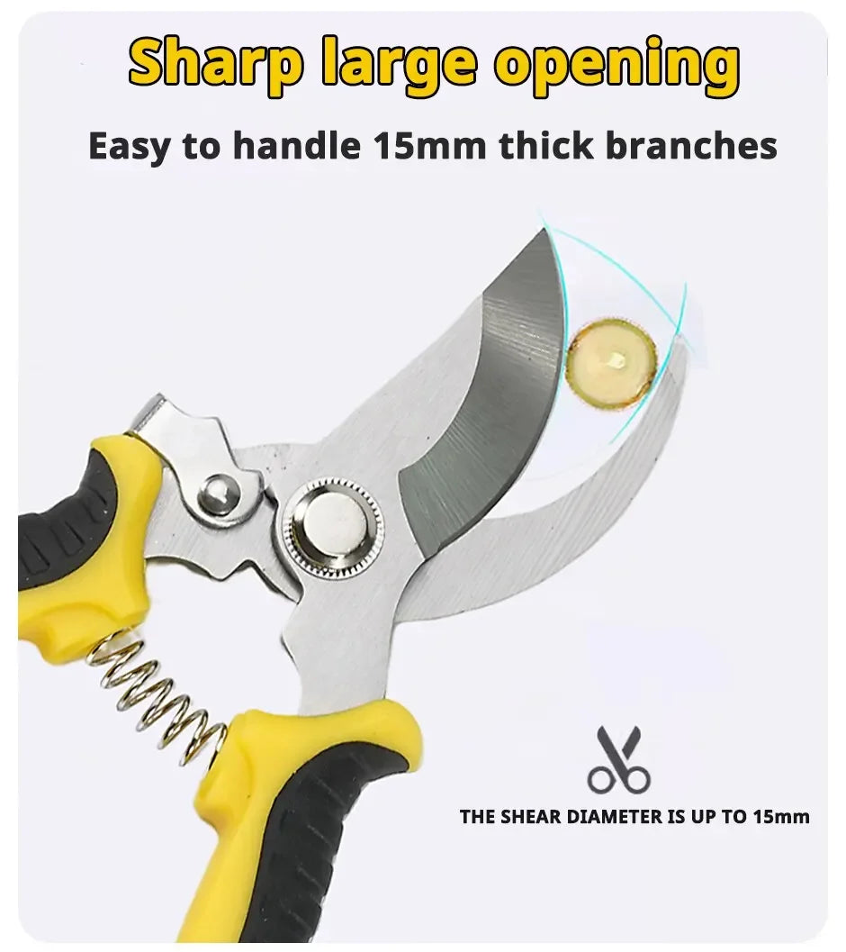 Professional Garden Pruning Shears - Sharp Branch Trimmer for Plants & Flowers