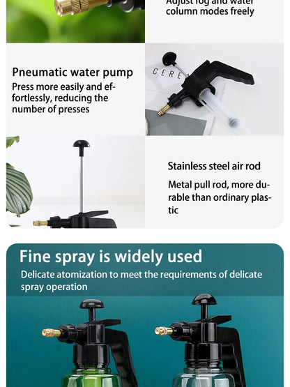 Compact Pressure Sprayer - Garden Watering & Plant Misting Bottle