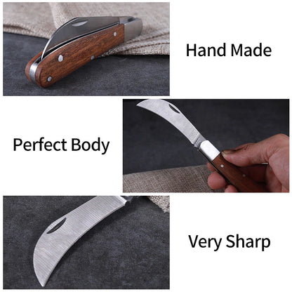 Foldable Grafting Knife – Stainless Steel Pruning Tool for Bonsai & Plants