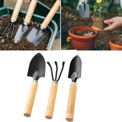3-Piece Potted Plant Tool Set (Pruner, Tweezers, Scissors)